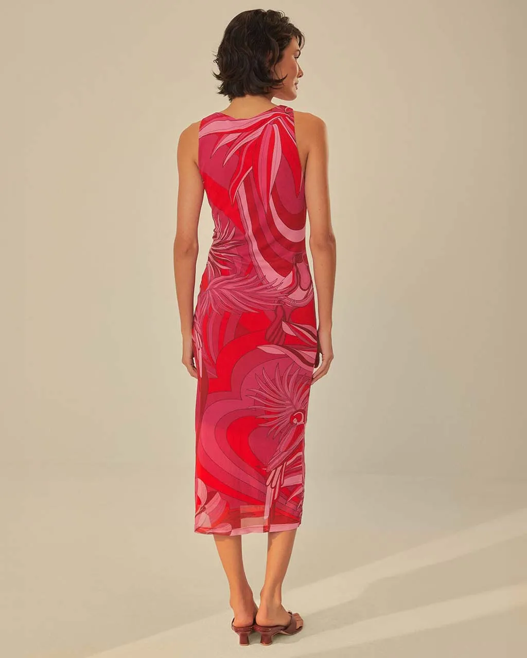 Red Endless Summer Tulle Midi Dress sold by ban.do product image thumbnail 2