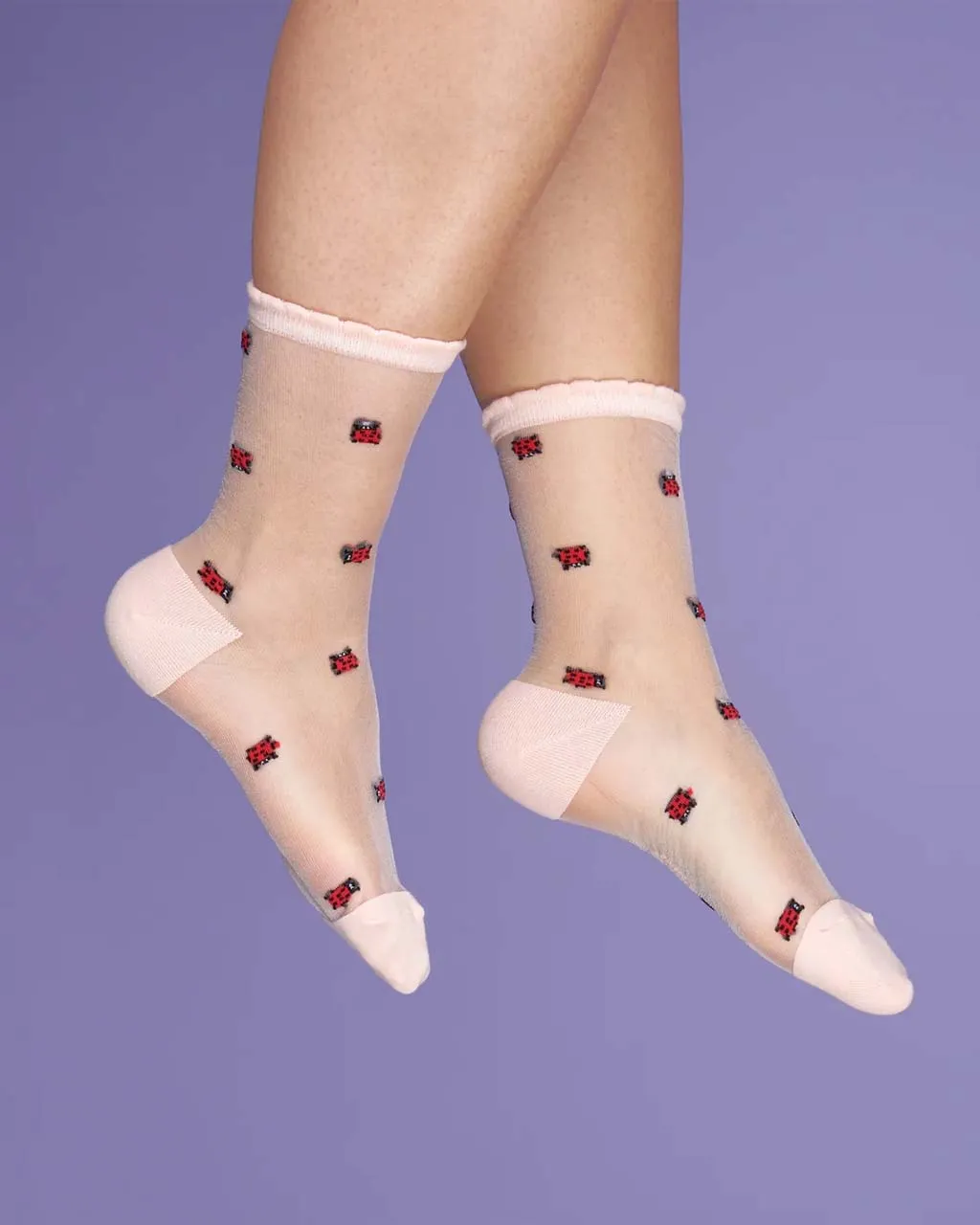 Ladybug Sheer Socks sold by ban.do