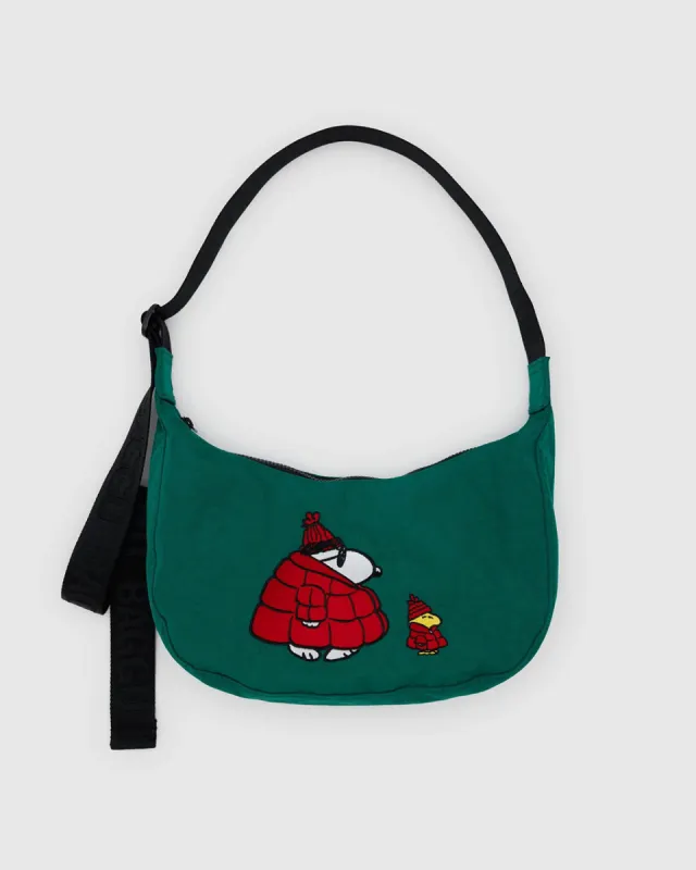 Medium Nylon Crescent Bag - Snoopy & Woodstock made by ban.do