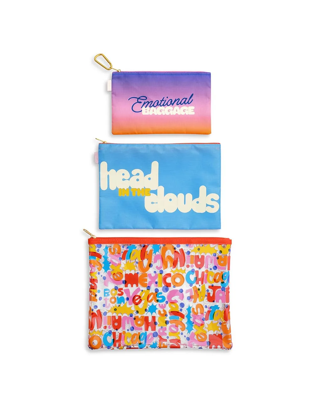 Getaway Travel Pouch Set - Head in the Clouds sold by ban.do product image thumbnail 2