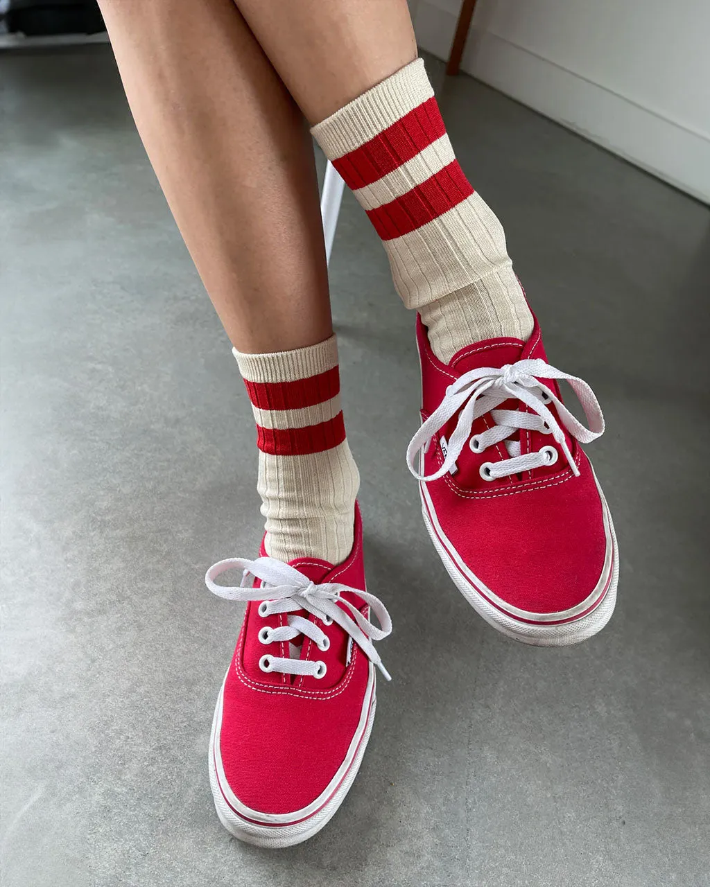 Her Varsity Socks - Red sold by ban.do