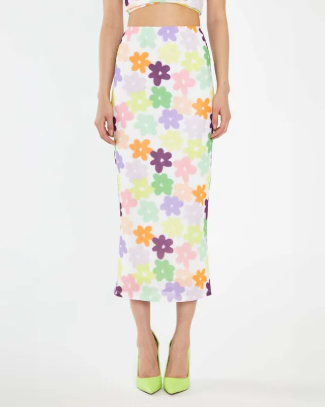 Multi Floral Mesh Skirt sold by ban.do