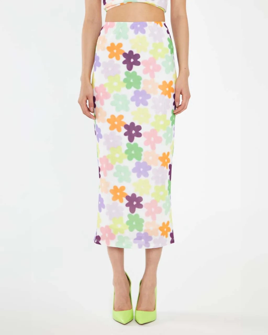 Multi Floral Mesh Skirt sold by ban.do