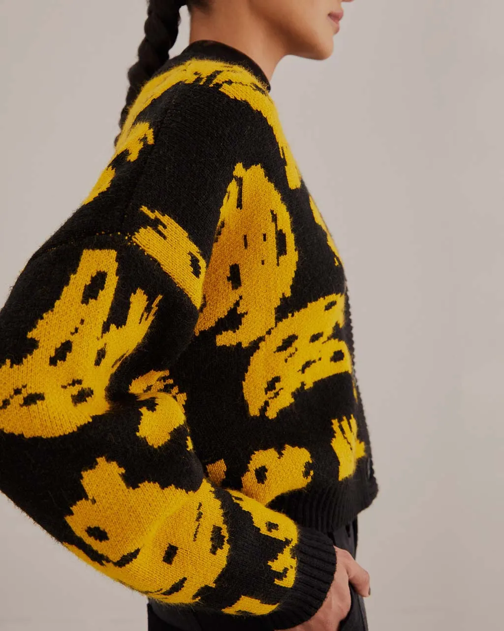 Black Bossa Banana Knit Cardigan sold by ban.do product image thumbnail 3