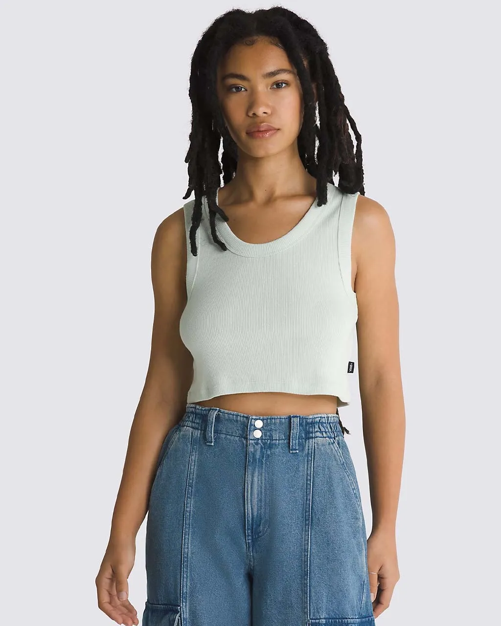 Drew Rib Tank - Pale Aqua sold by ban.do