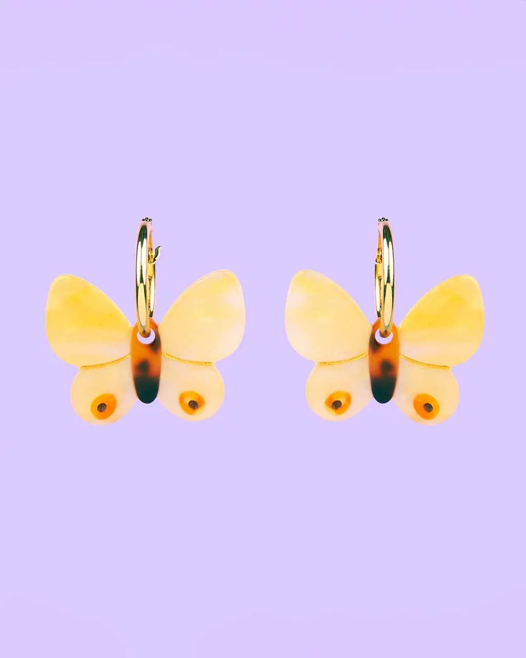 Yellow Butterfly Earrings sold by ban.do