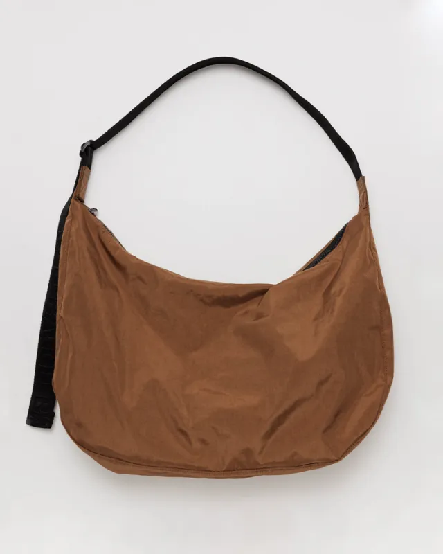 Large Nylon Crescent Bag - Brown sold by ban.do