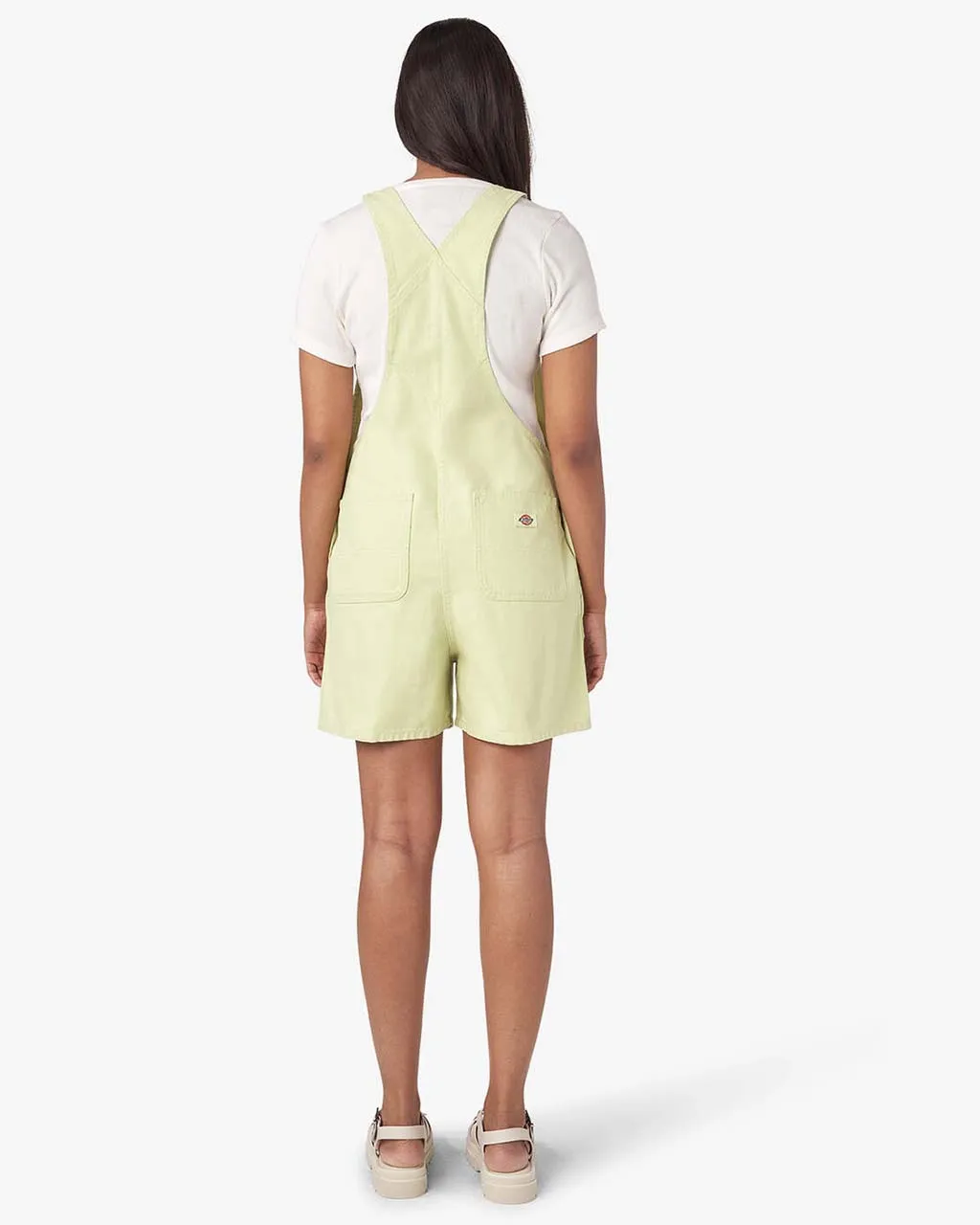 Relaxed Fit Duck Bib Shortalls - Pale Green sold by ban.do product image thumbnail 2