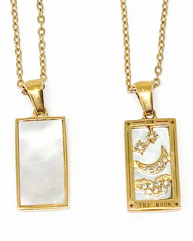 The Moon Tarot Card Necklace made by ban.do