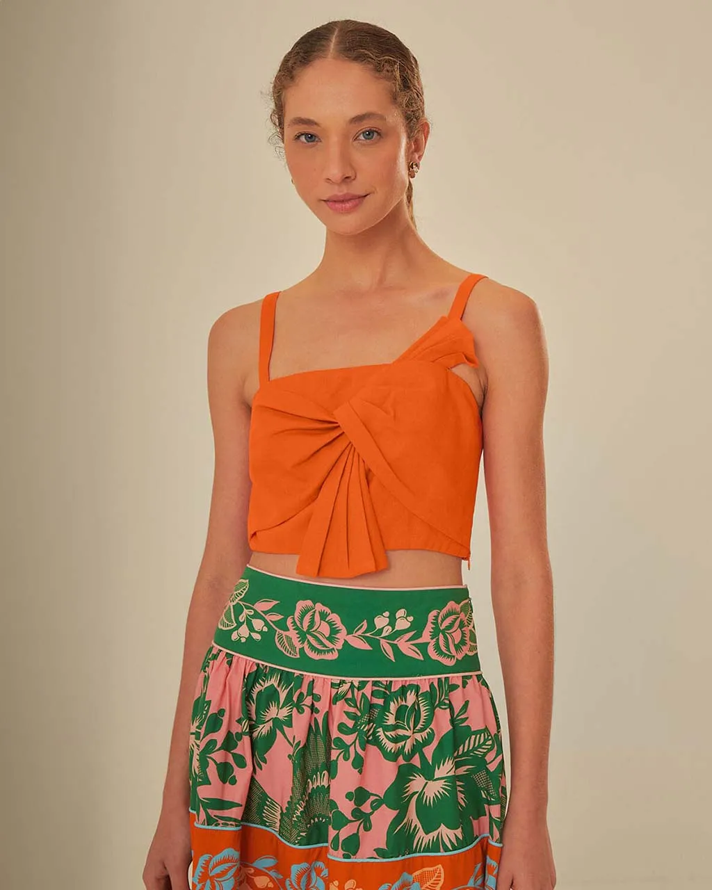 Orange Front Bow Top sold by ban.do