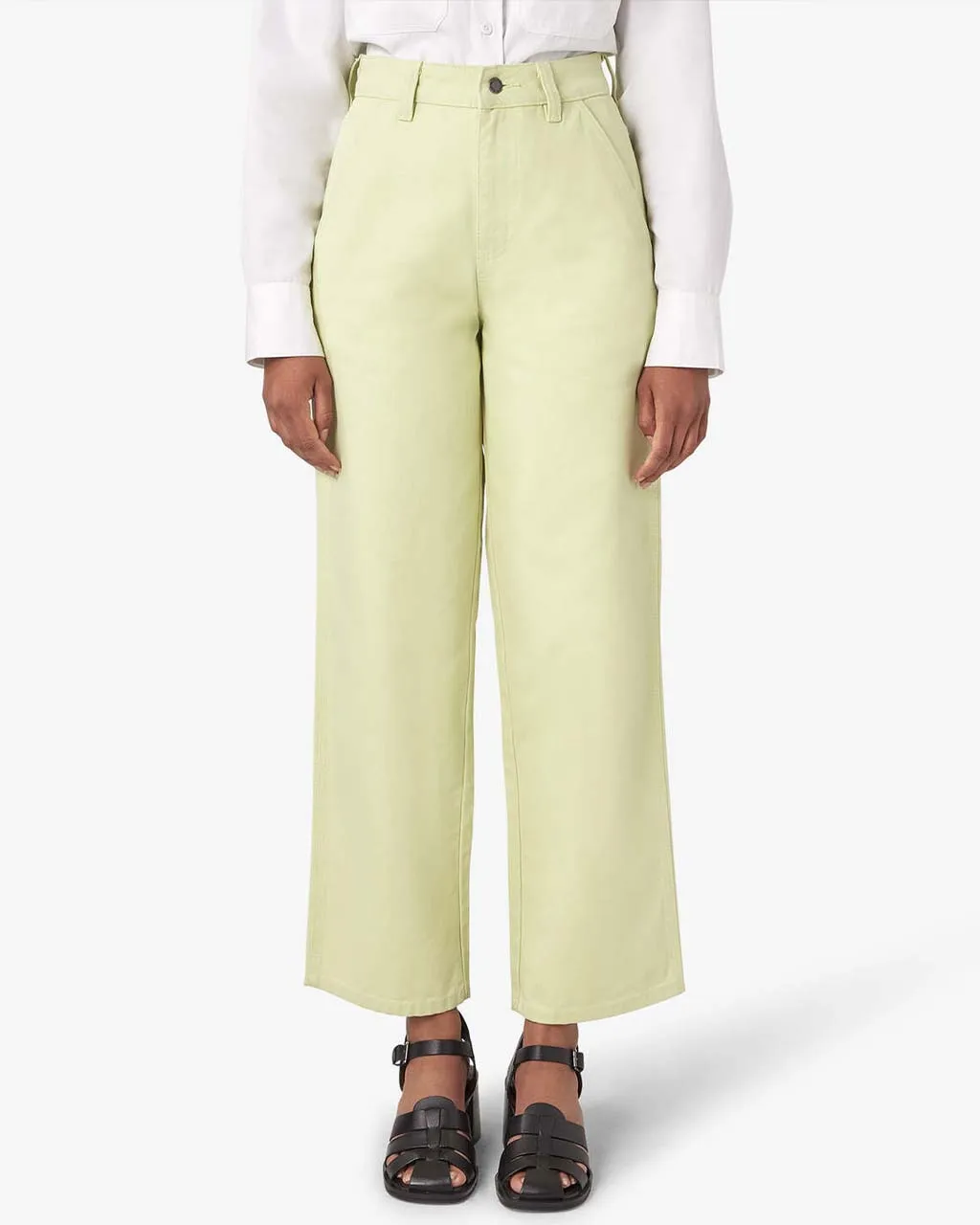 Regular Fit Duck Pants - Pale Green sold by ban.do