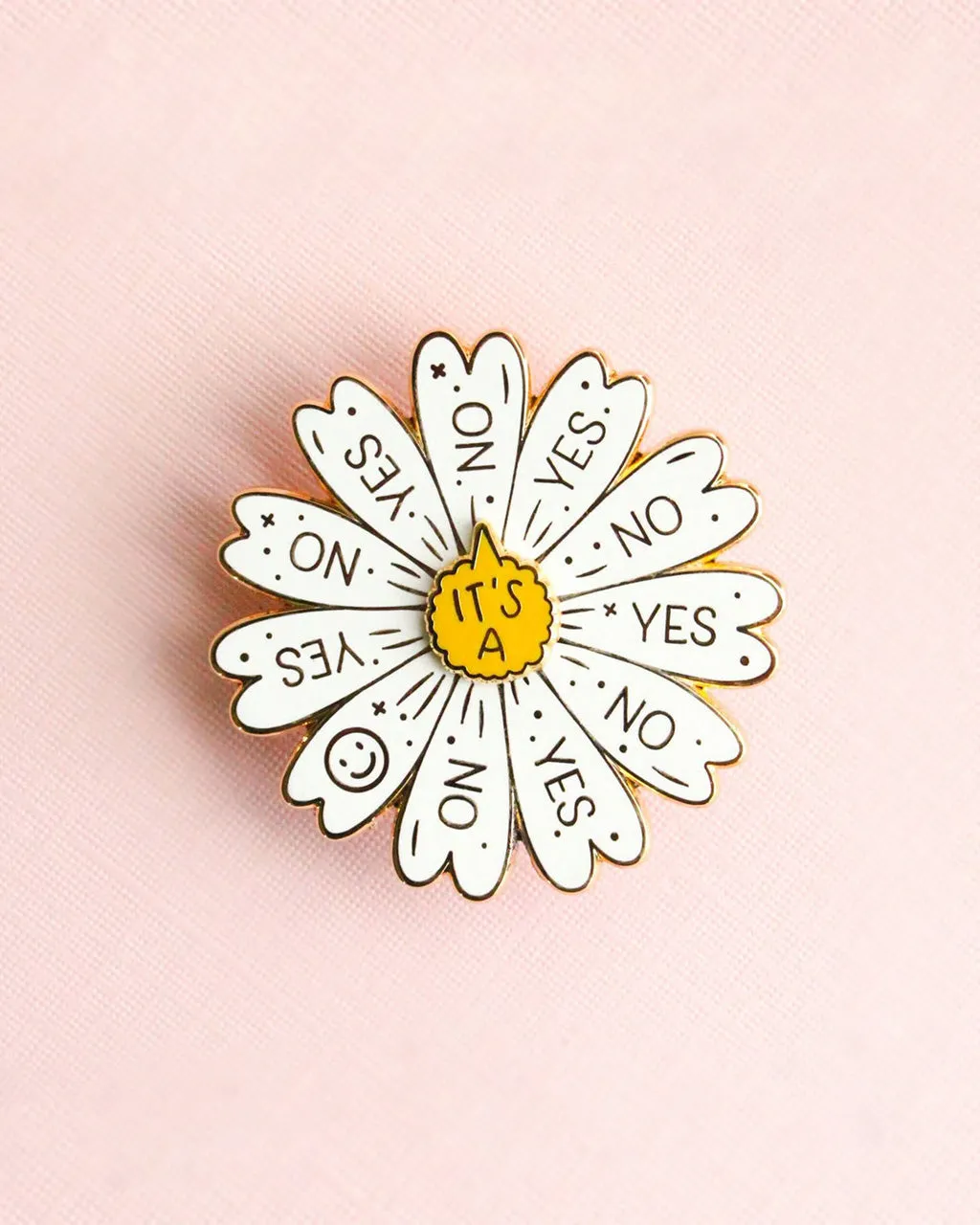 Spinning Daisy Enamel Pin sold by ban.do