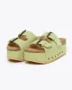 Cooper-2 Suede Platform Slide - Pistachio sold by ban.do