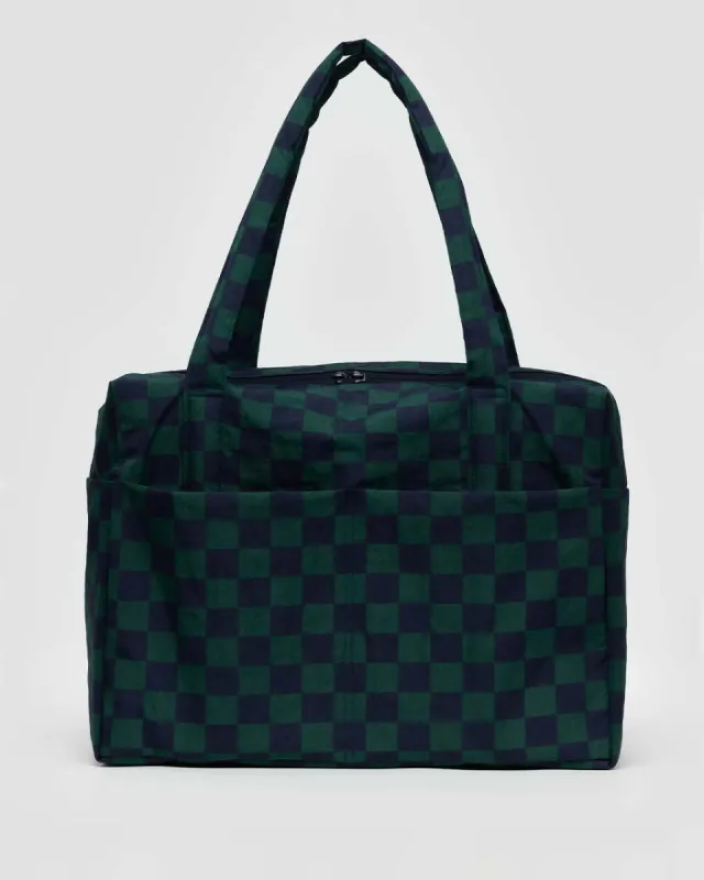 Cloud Carry-On Bag - Navy Green Check sold by ban.do