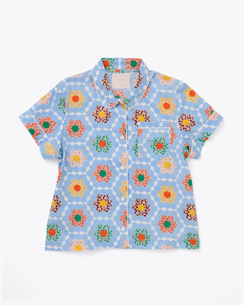 Short Sleeve Leisure Shirt - Patchwork sold by ban.do