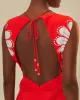 Red Ainika Shell Euroflax Midi Dress sold by ban.do