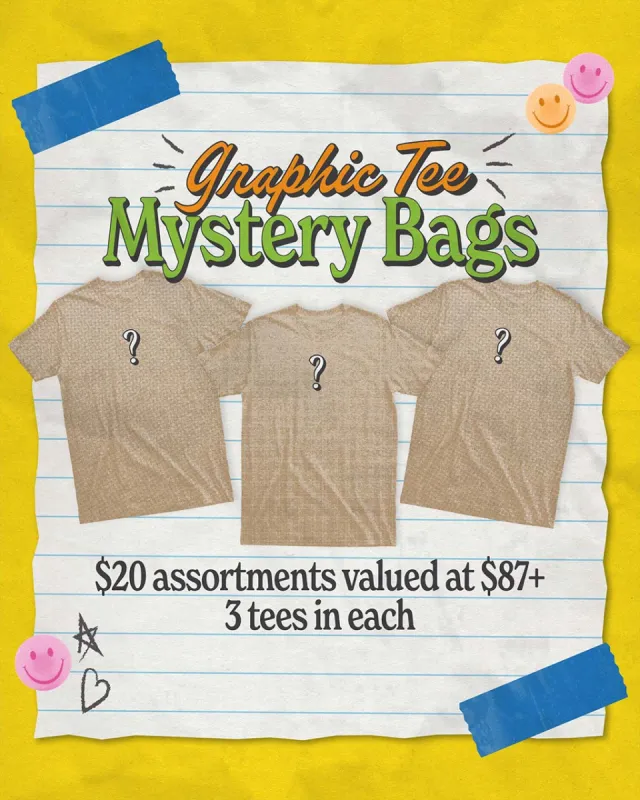 $20 Graphic Tee Mystery Bag sold by ban.do
