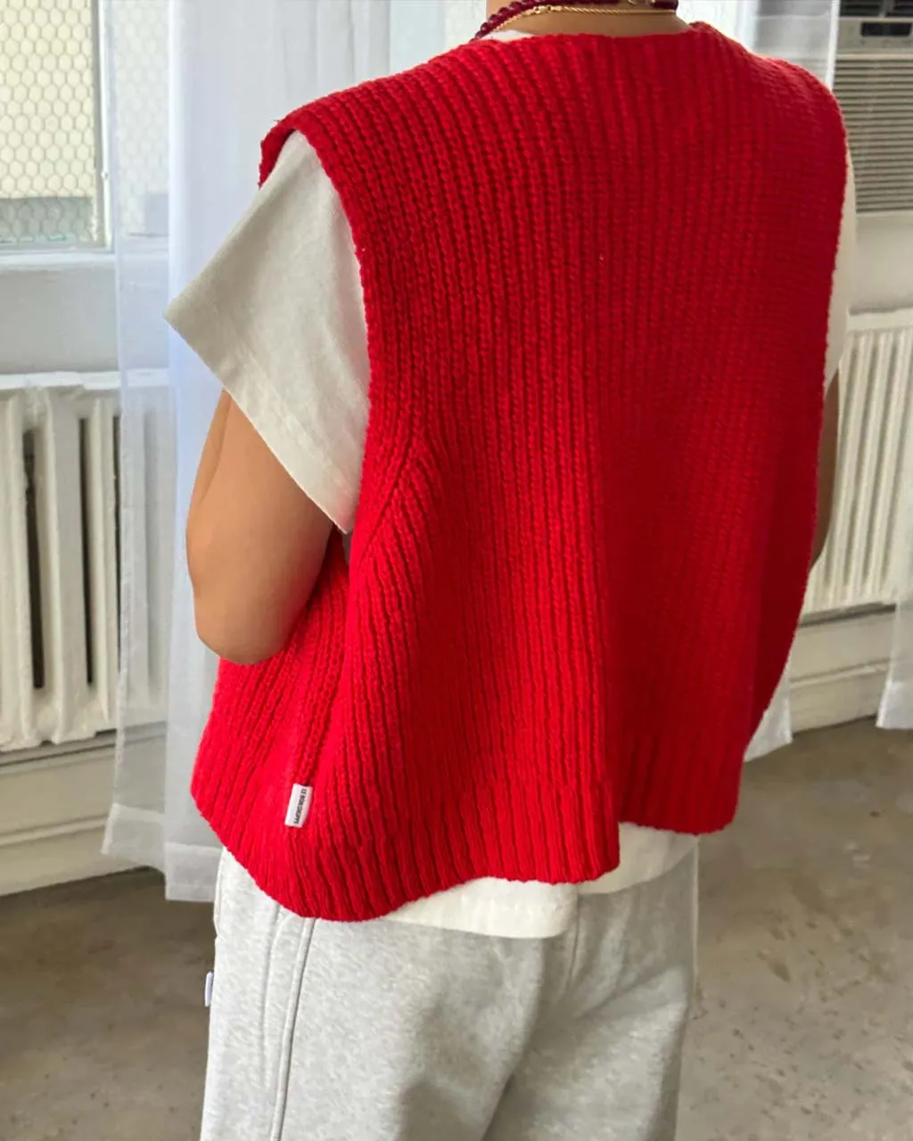 Granny Cotton Sweater Vest - Chili Pepper sold by ban.do product image thumbnail 2