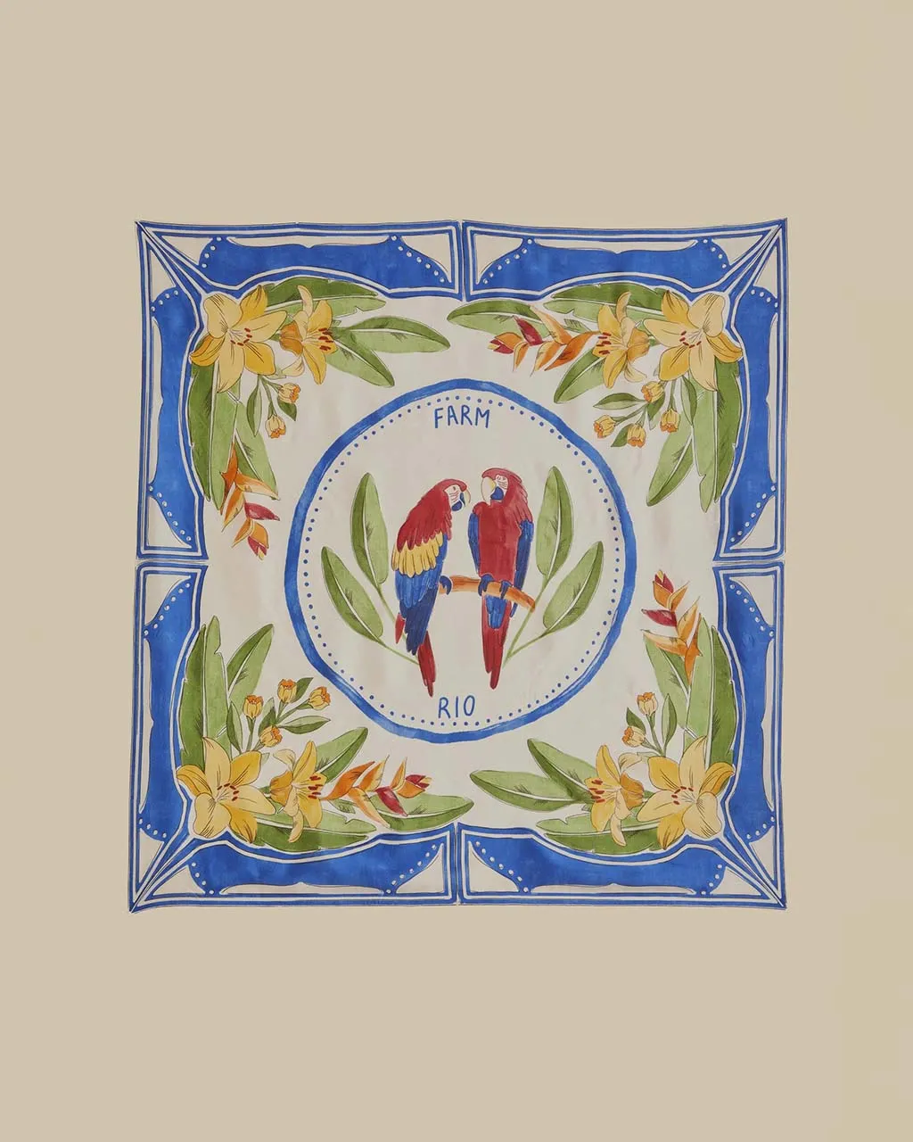 Off-White Tropical Destination Scarf sold by ban.do