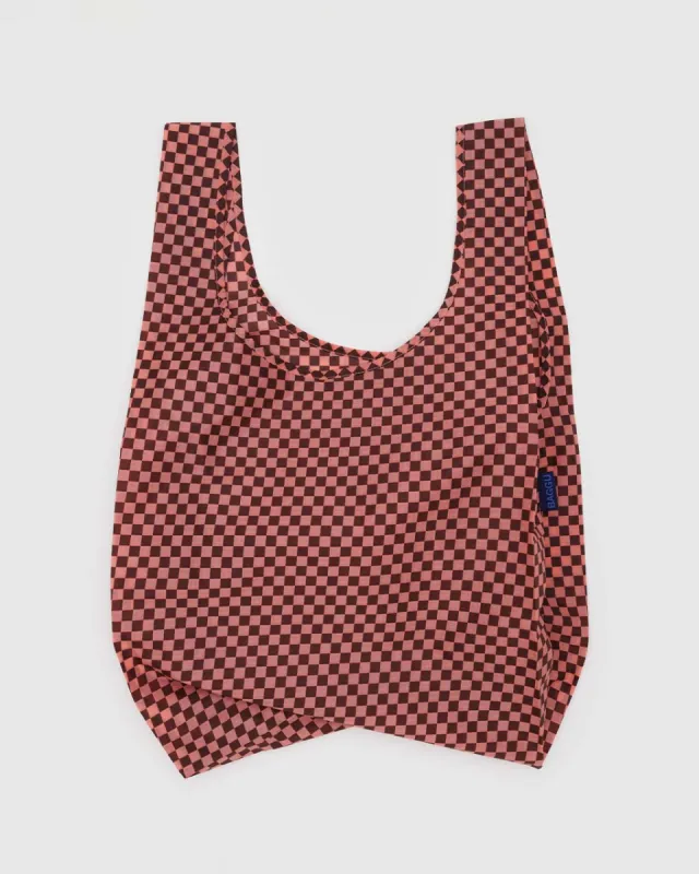 Standard Baggu - Pink Brown Check sold by ban.do
