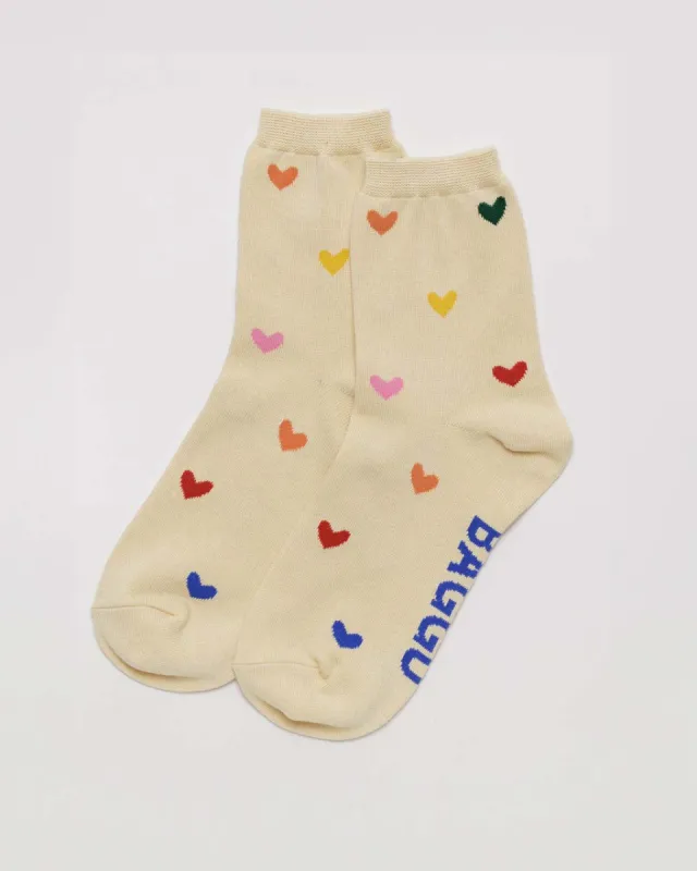 Crew Socks - Hearts made by ban.do