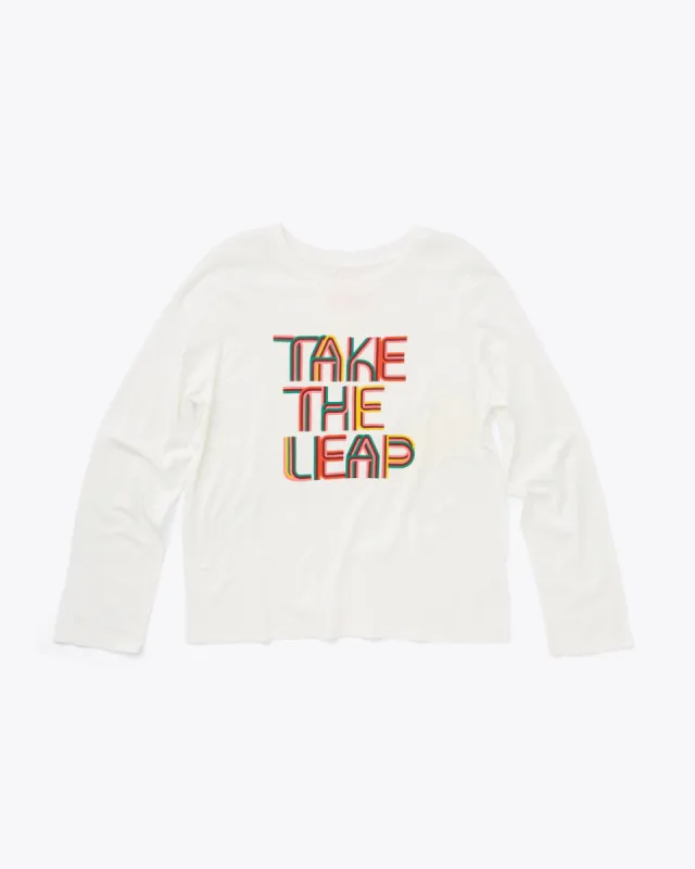 Take the Leap Long Sleeve Boxy Tee sold by ban.do