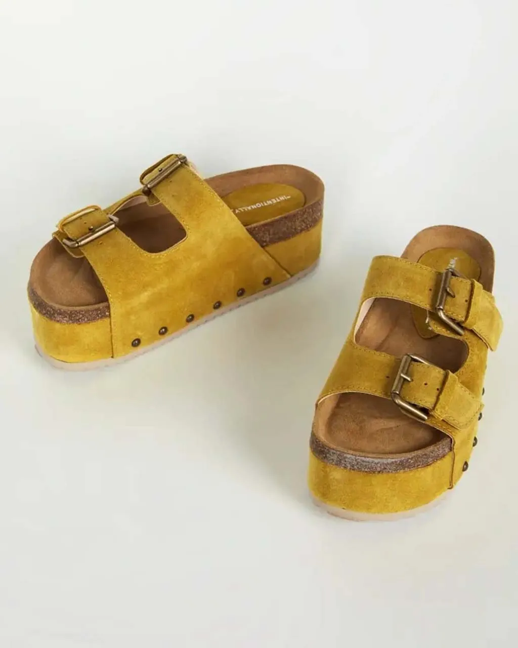 Cooper-2 Suede Platform Slide - Marigold sold by ban.do product image thumbnail 3