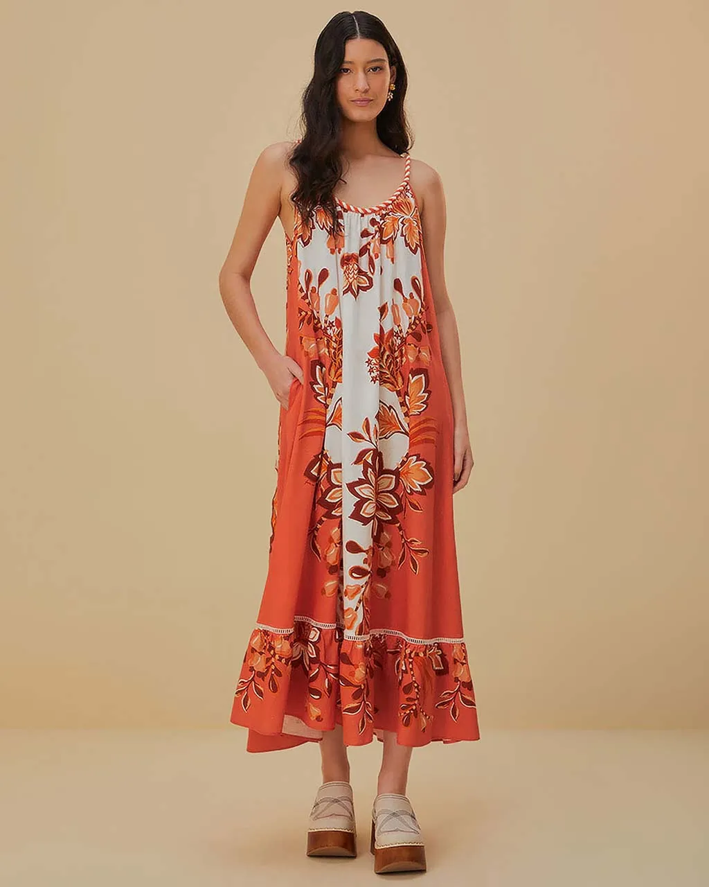 Cream Aura Maxi Dress sold by ban.do product image thumbnail 3
