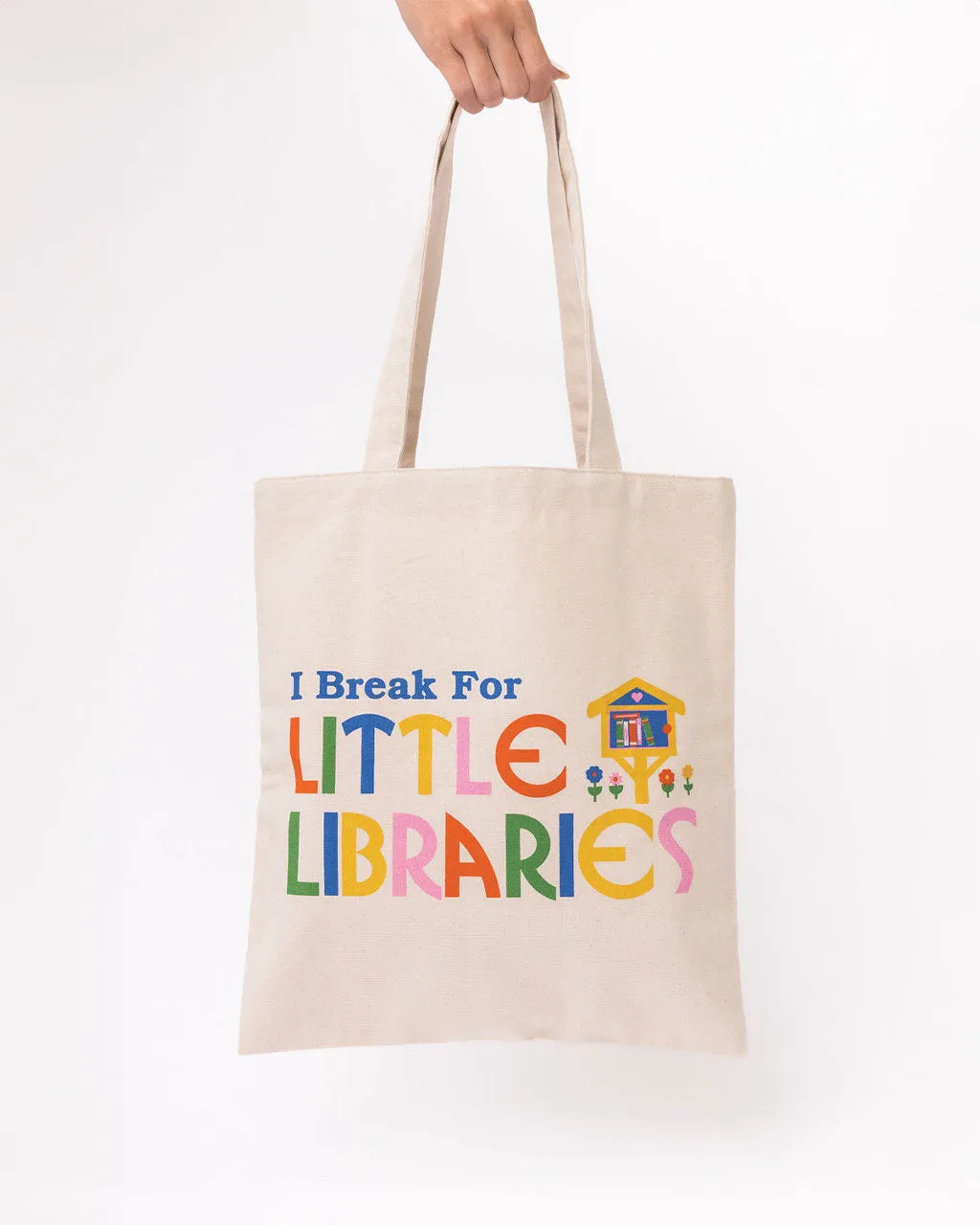Canvas Tote Bag - I 'Break' For Little Libraries sold by ban.do