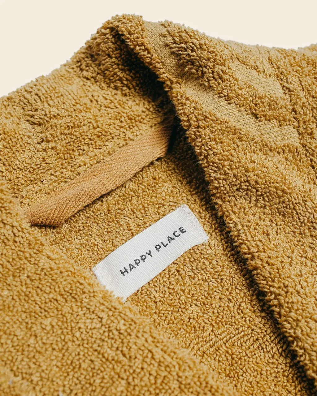 Poolside Smiley Terry Bathrobe - Dijon sold by ban.do product image thumbnail 3