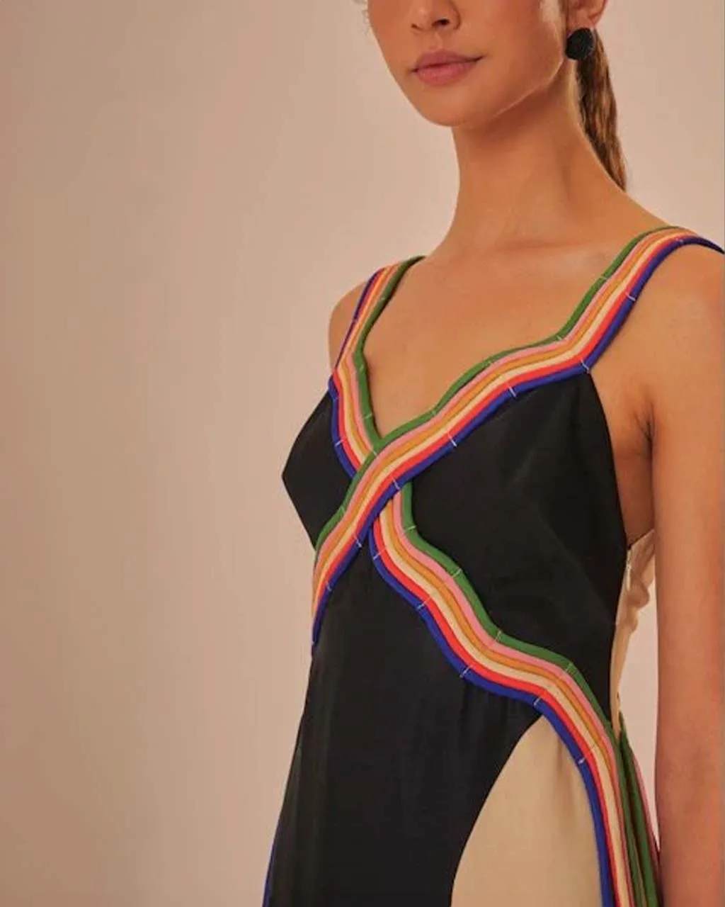 Multicolor Surreal Sleeveless Midi Dress sold by ban.do product image thumbnail 2