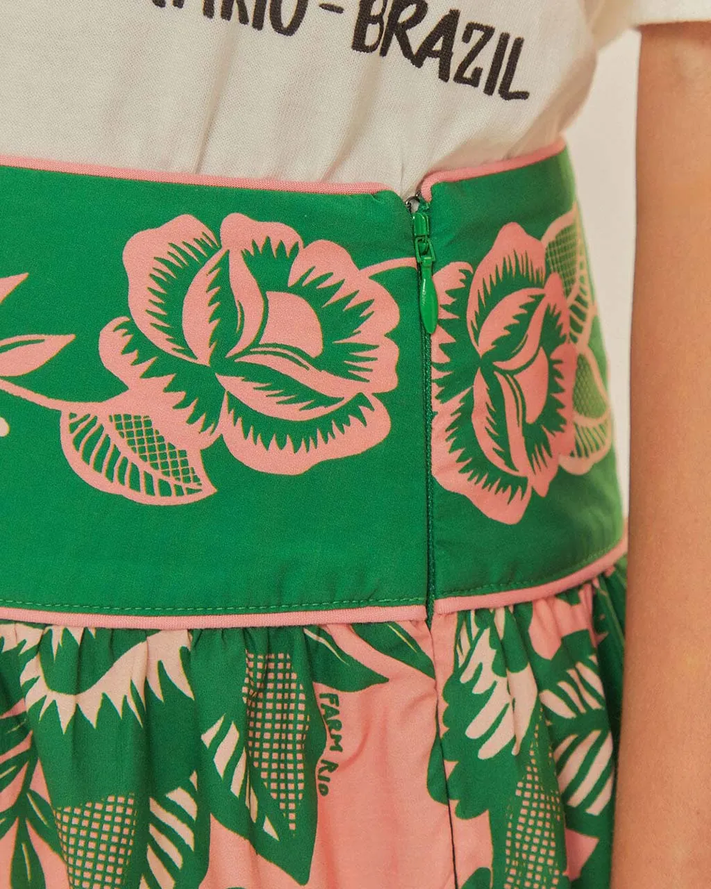 Lace Garden Tiered Maxi Skirt sold by ban.do product image thumbnail 3