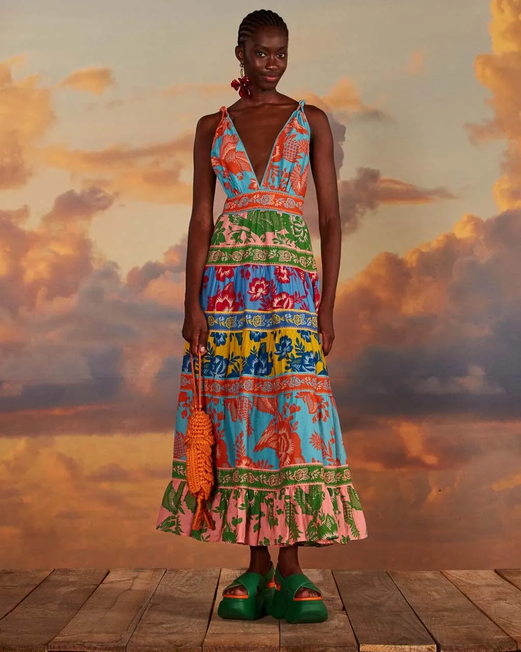 Mixed Lace Garden Midi Dress sold by ban.do product image thumbnail 4