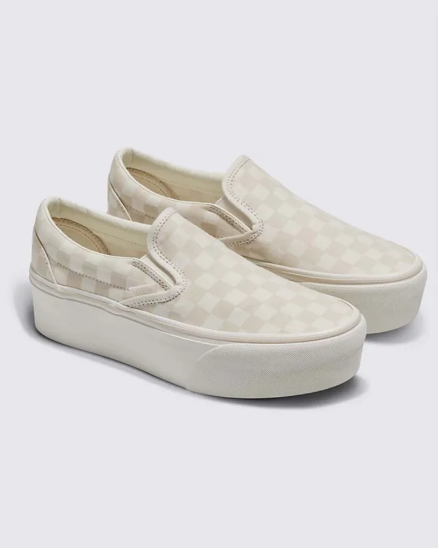 Classic Slip-On Stackform Sneaker - Marshmallow + Turtledove sold by ban.do