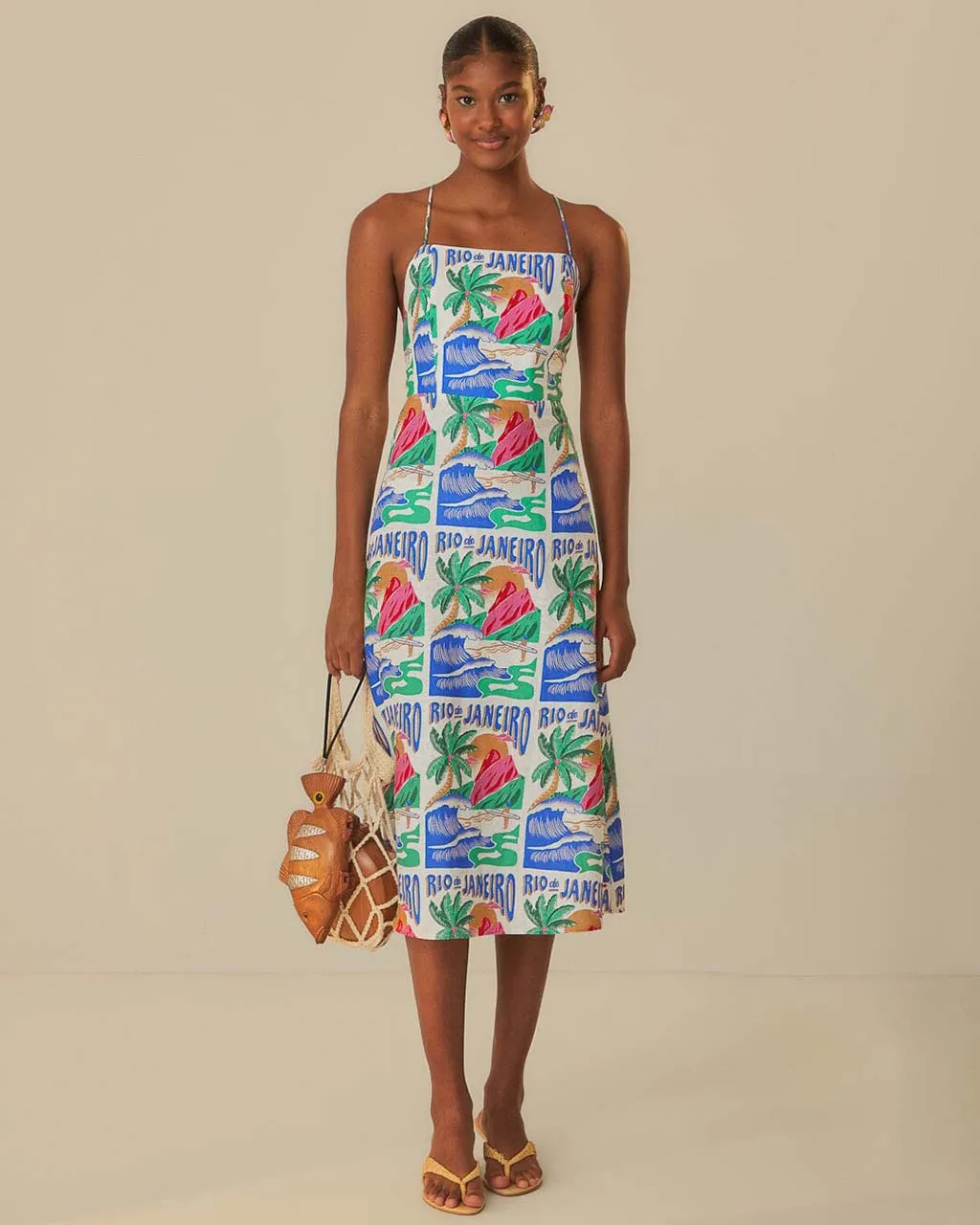 Off-White Carioca Posters Midi Dress sold by ban.do