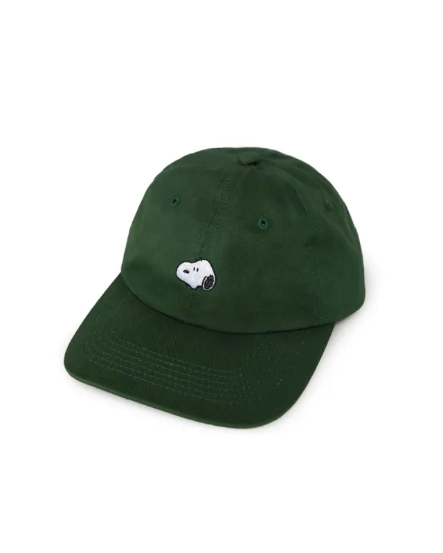Snoopy Embroidered Dad Hat - Forest sold by ban.do