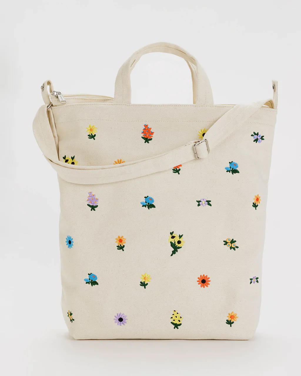 Zip Duck Bag - Embroidered Ditsy Floral sold by ban.do