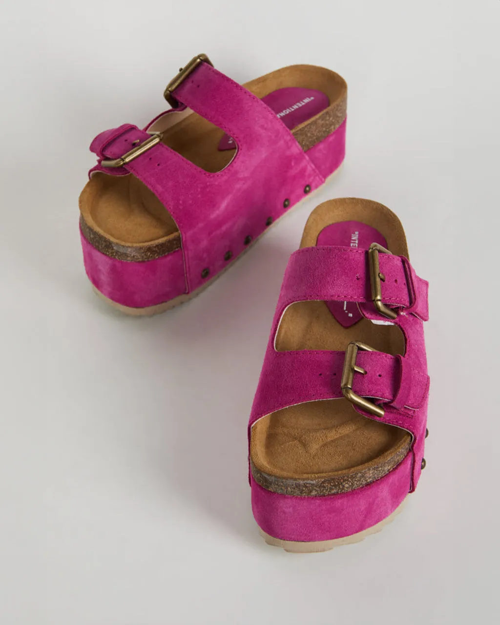 Cooper-2 Suede Platform Slide - Fuschia sold by ban.do product image thumbnail 3