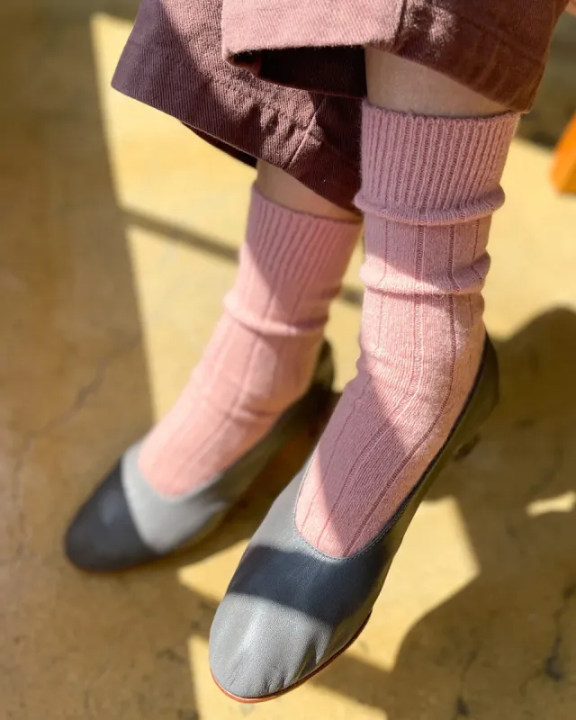 Classic Cashmere Socks - Rose Petal made by Le Bon Shoppe