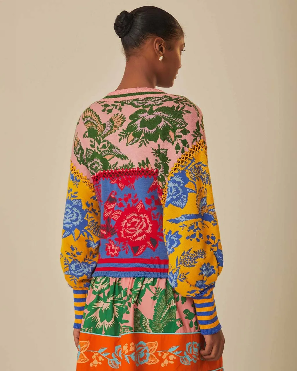 Floral De Renda Patch Knit Cardigan sold by ban.do product image thumbnail 2