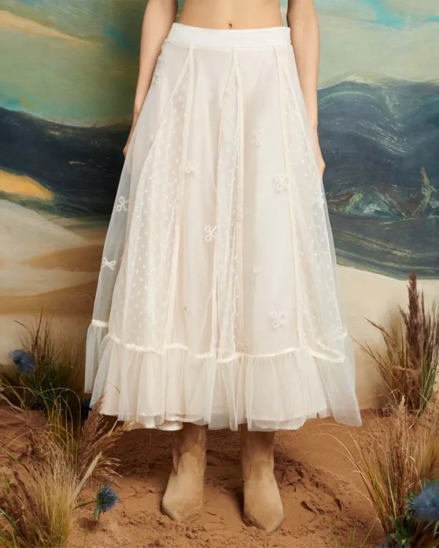 Jolene Tulle Ruffle Midi Skirt made by Sister Jane