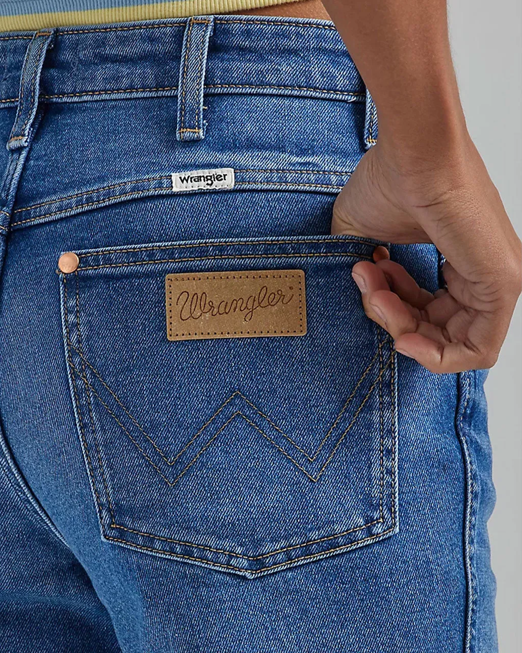 Wanderer High Rise Flare Jeans - Smoke Sea sold by ban.do product image thumbnail 3