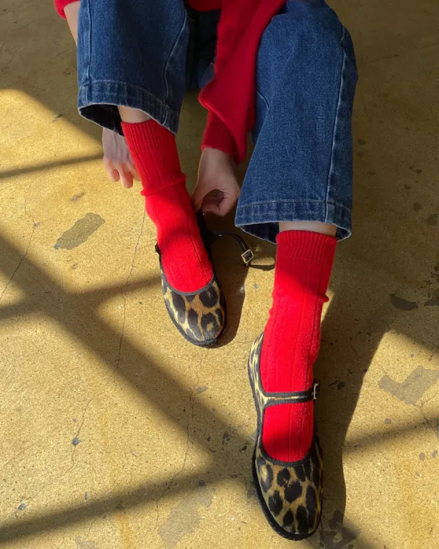 Classic Cashmere Socks - Red sold by ban.do