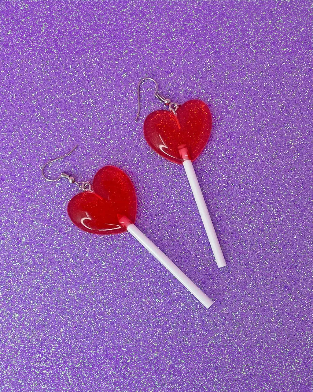Red Heart Lolli Earrings sold by ban.do
