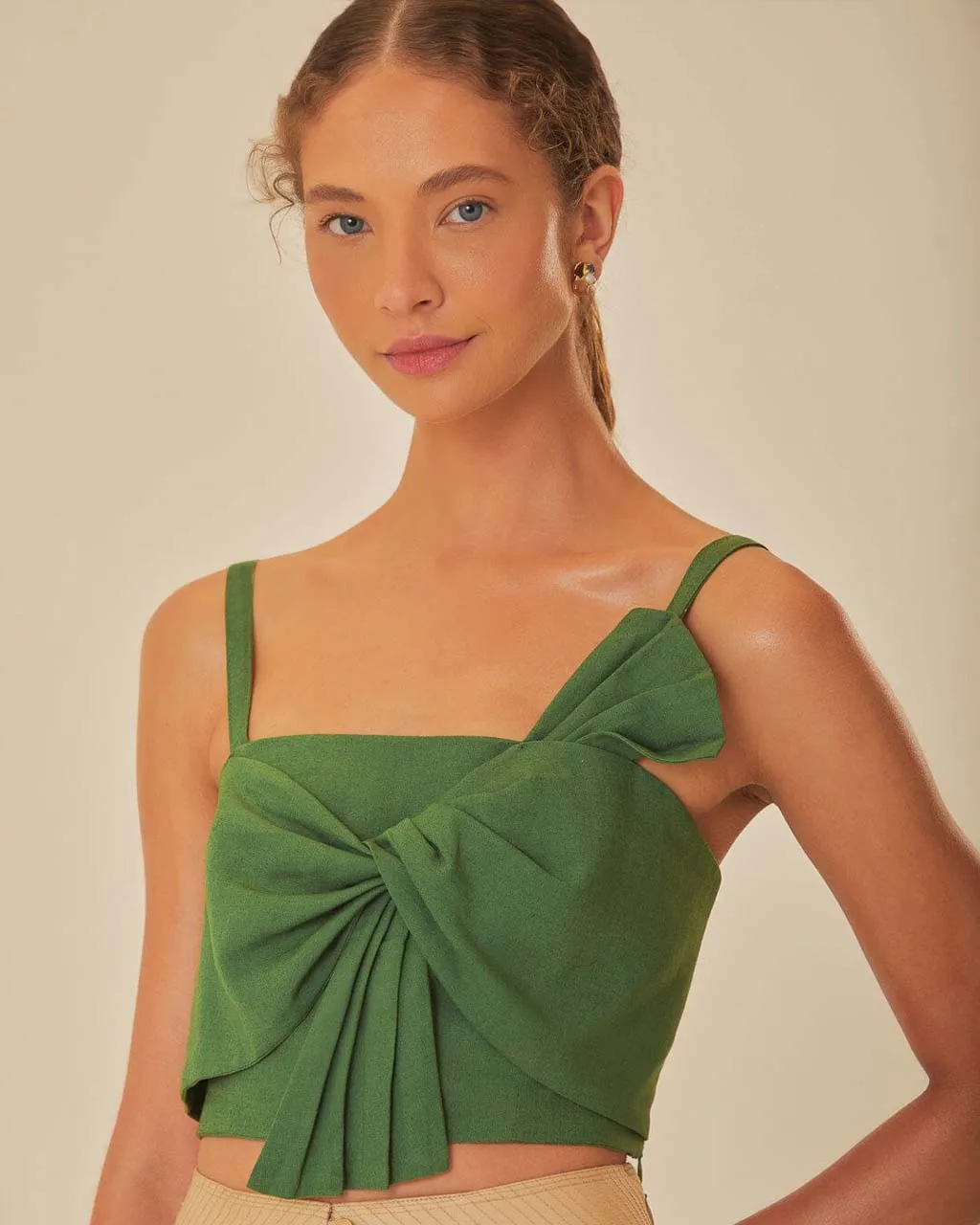 Green Front Bow Top sold by ban.do