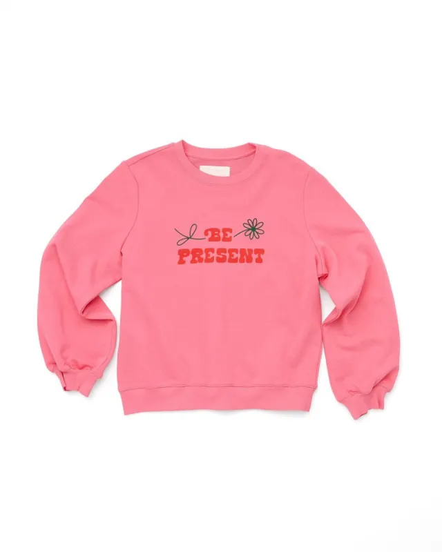 Be Present Balloon Sleeve Sweatshirt sold by ban.do