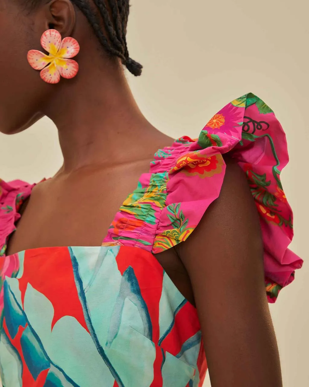 Foliage Mix Mini Dress sold by ban.do product image thumbnail 3