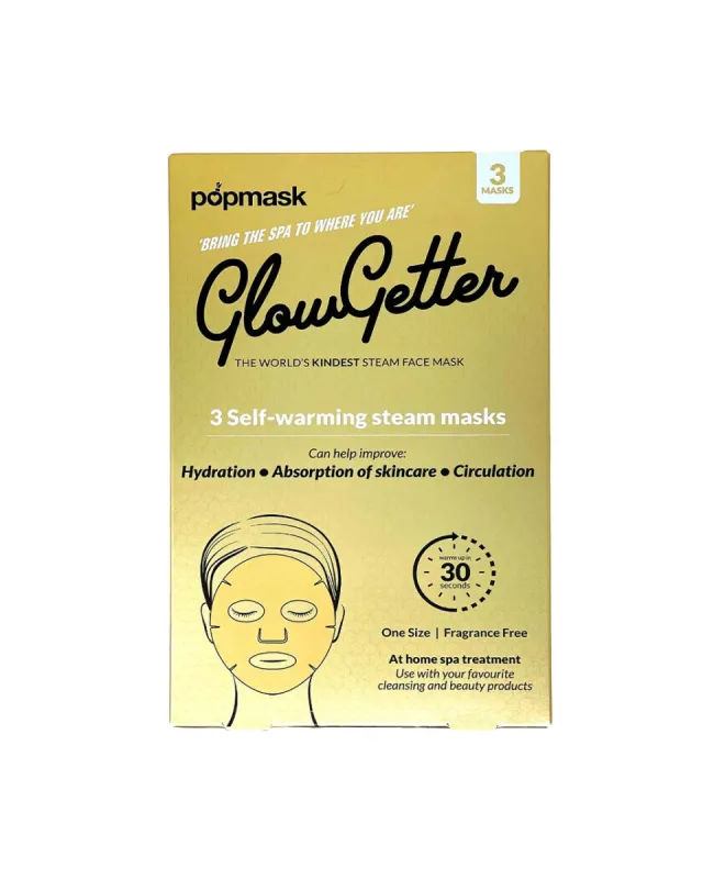 Glow Getter Self-Warming Full Face Steam Masks - Set of 3 made by ban.do