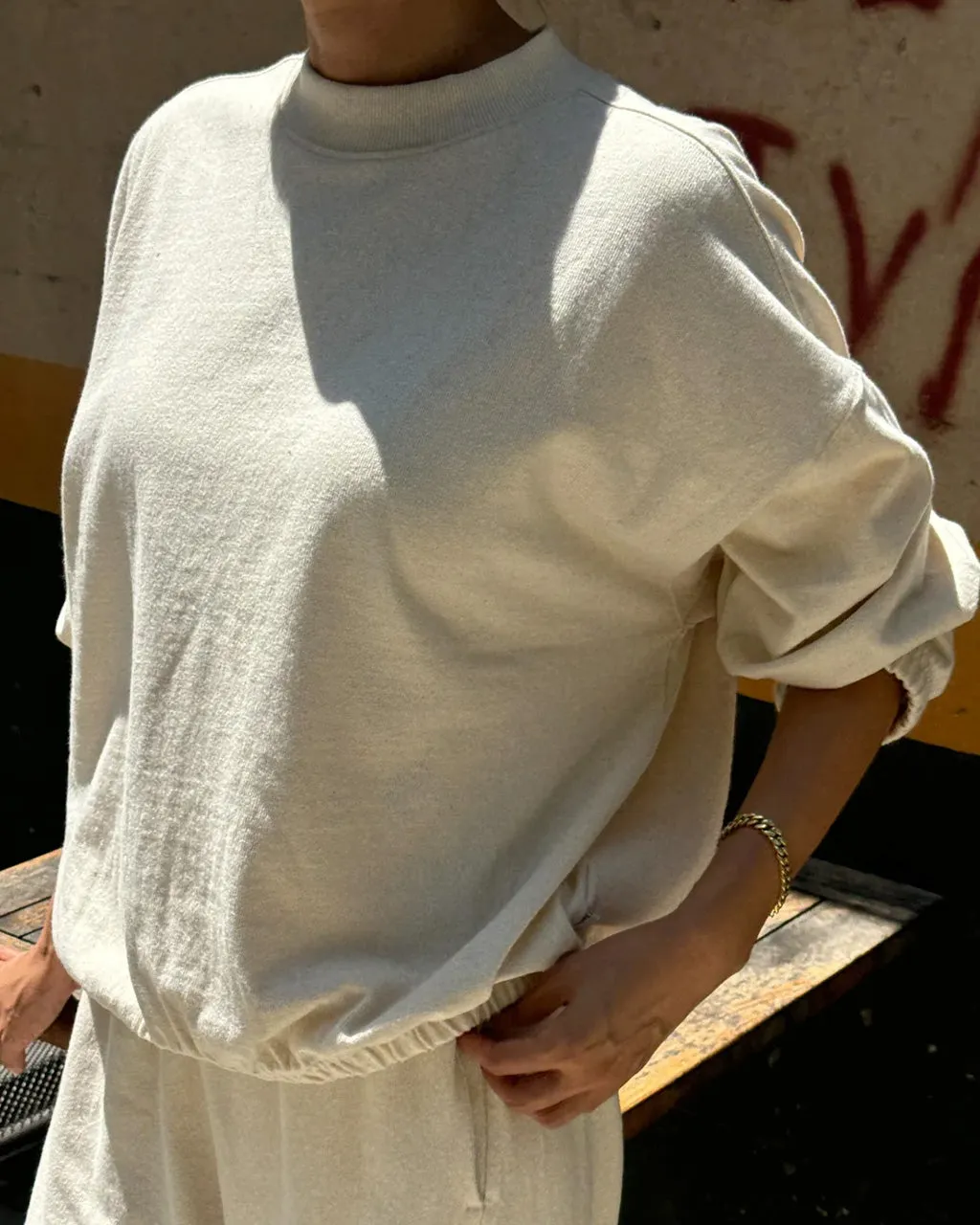 Daisy Long Sleeve Top - Naturel sold by ban.do product image thumbnail 3