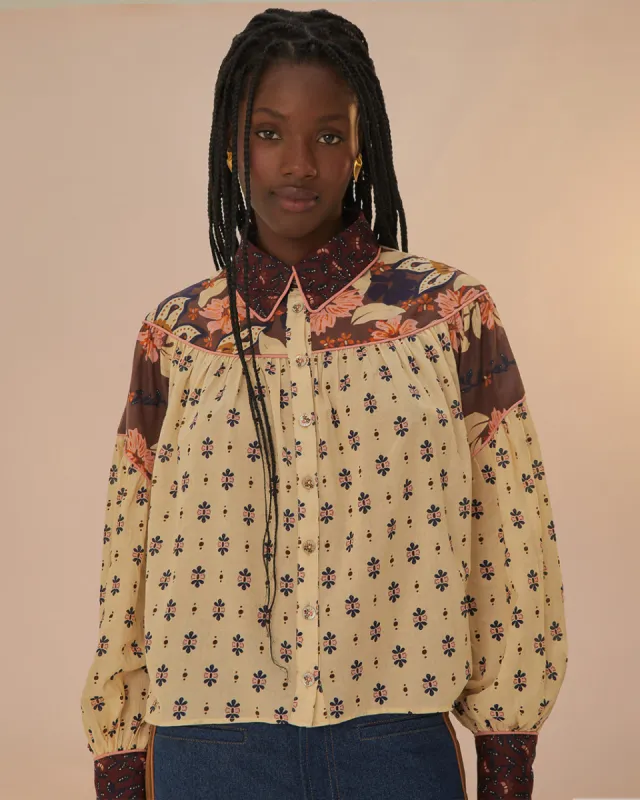 Burgundy Ainika Chill Blouse sold by ban.do